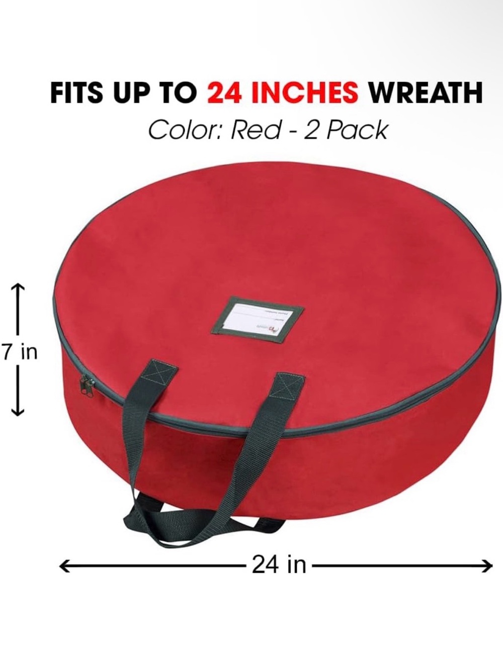 Wreath Storage Bag - Set of 2 - Fits 24” wreath - New! - Picture 3 of 3